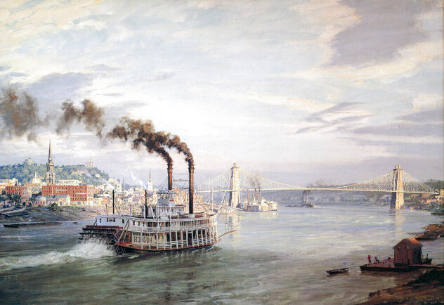 Cincinnati the Stern Packet - Ohio Limited Edition Print by John Stobart