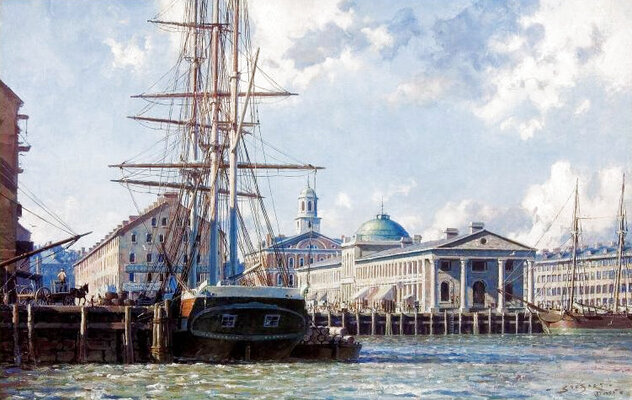 Mystic Seaport Charles W. Morgan At Chubb's Wharf - 1991