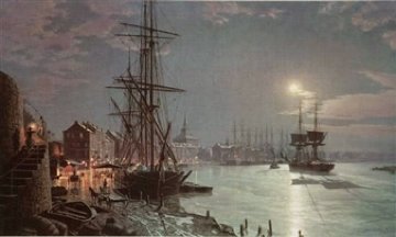 Moonlight Over the Savannah River in 1850 Limited Edition Print - John Stobart Moonlight Over the Savannah River in 1850 Limited Edition Print - John Stobart