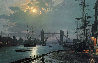 London Moonlight Over the Lower Pool  1897 - England Limited Edition Print by John Stobart - 0