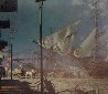 New York  South Street Under a Full Moon 1882 - NYC Limited Edition Print by John Stobart - 1