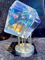 Spectrum Cube Glass Sculpture Unique 2007 5 in Sculpture by Jack Storms - 2 Spectrum Cube Glass Sculpture Unique 2007 5 in Sculpture by Jack Storms - 2