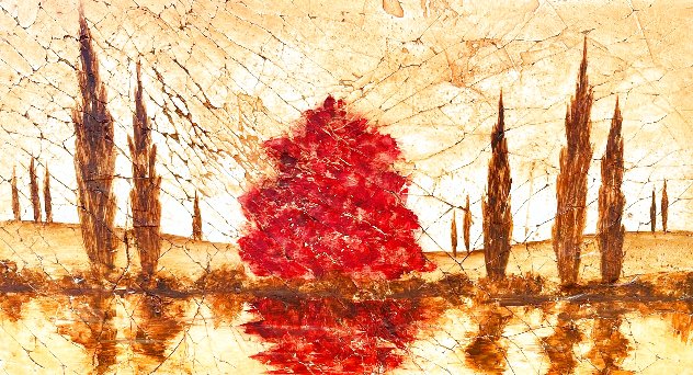 Visions of Tuscany 30x48 - Italy - On Wood Original Painting by Rolinda Stotts