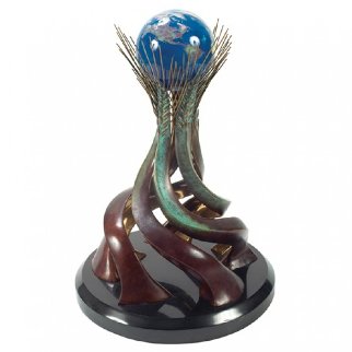 World Friendship Monument Bronze and Glass Sculpture 1991 17 in Sculpture - Brett Livingstone Strong World Friendship Monument Bronze and Glass Sculpture 1991 17 in Sculpture - Brett Livingstone Strong