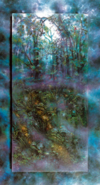 Emerald Rainforest 1989 35x44  Huge Limited Edition Print by Brett Livingstone Strong