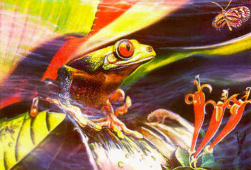 Jurassic Frog 1984 Limited Edition Print - Brett Livingstone Strong Jurassic Frog 1984 Limited Edition Print - Brett Livingstone Strong
