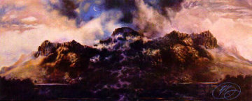 Mountain and Moon 1984 Limited Edition Print - Brett Livingstone Strong Mountain and Moon 1984 Limited Edition Print - Brett Livingstone Strong