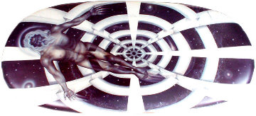 Creation of Man 1991 48x96 Super Huge Mural 8 Feet Original Painting - Brett Livingstone Strong Creation of Man 1991 48x96 Super Huge Mural 8 Feet Original Painting - Brett Livingstone Strong