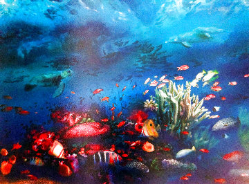 Great Barrier Reef 1996 w Remarque Limited Edition Print - Brett Livingstone Strong Great Barrier Reef 1996 w Remarque Limited Edition Print - Brett Livingstone Strong