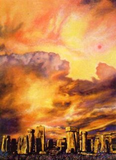 Stonehenge 28x28 Original Painting - Brett Livingstone Strong Stonehenge 28x28 Original Painting - Brett Livingstone Strong