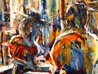 Saloon Freedom 2024 48x48 - Huge Original Painting by Stuart Yankell - 2