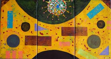 Magic of Fecundation Triptych 2015 31x19 Original Painting - Eduardo Suarez Uribe-Holguin Magic of Fecundation Triptych 2015 31x19 Original Painting - Eduardo Suarez Uribe-Holguin
