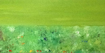 Green Horizon 2014 16x68 Huge Original Painting - Eduardo Suarez Uribe-Holguin Green Horizon 2014 16x68 Huge Original Painting - Eduardo Suarez Uribe-Holguin