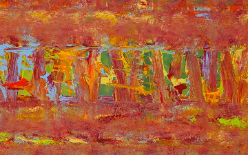 Orange Mind 2014 16x64 Huge Original Painting - Eduardo Suarez Uribe-Holguin Orange Mind 2014 16x64 Huge Original Painting - Eduardo Suarez Uribe-Holguin