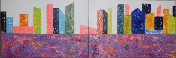 New York Diptych 2015 23x47 Huge NYC Original Painting - Eduardo Suarez Uribe-Holguin New York Diptych 2015 23x47 Huge NYC Original Painting - Eduardo Suarez Uribe-Holguin