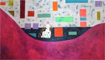 Purple Horse 39x64 Huge Original Painting - Eduardo Suarez Uribe-Holguin Purple Horse 39x64 Huge Original Painting - Eduardo Suarez Uribe-Holguin