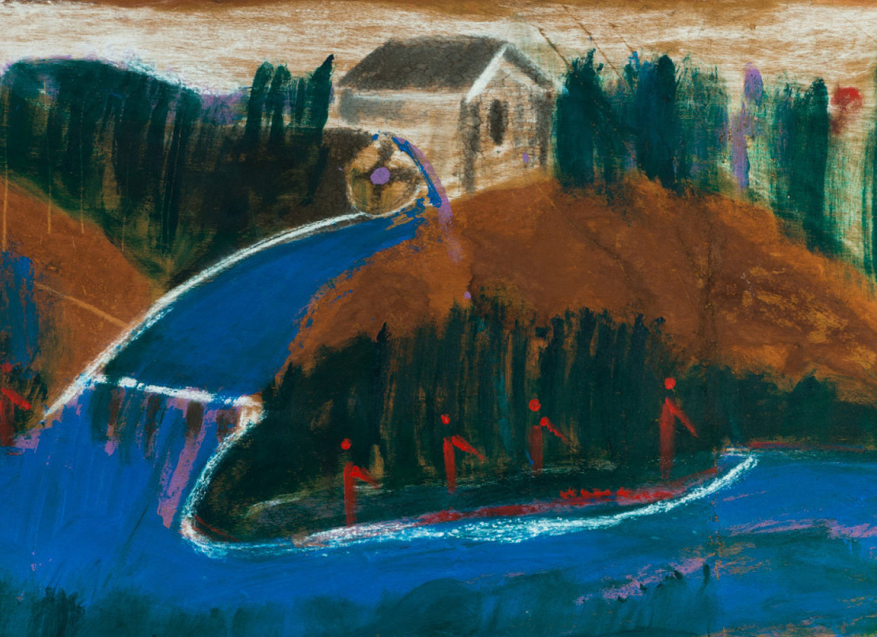 Watermill 2004 31x51 Original Painting by Jimmy Lee Sudduth Watermill 2004 31x51 Original Painting by Jimmy Lee Sudduth