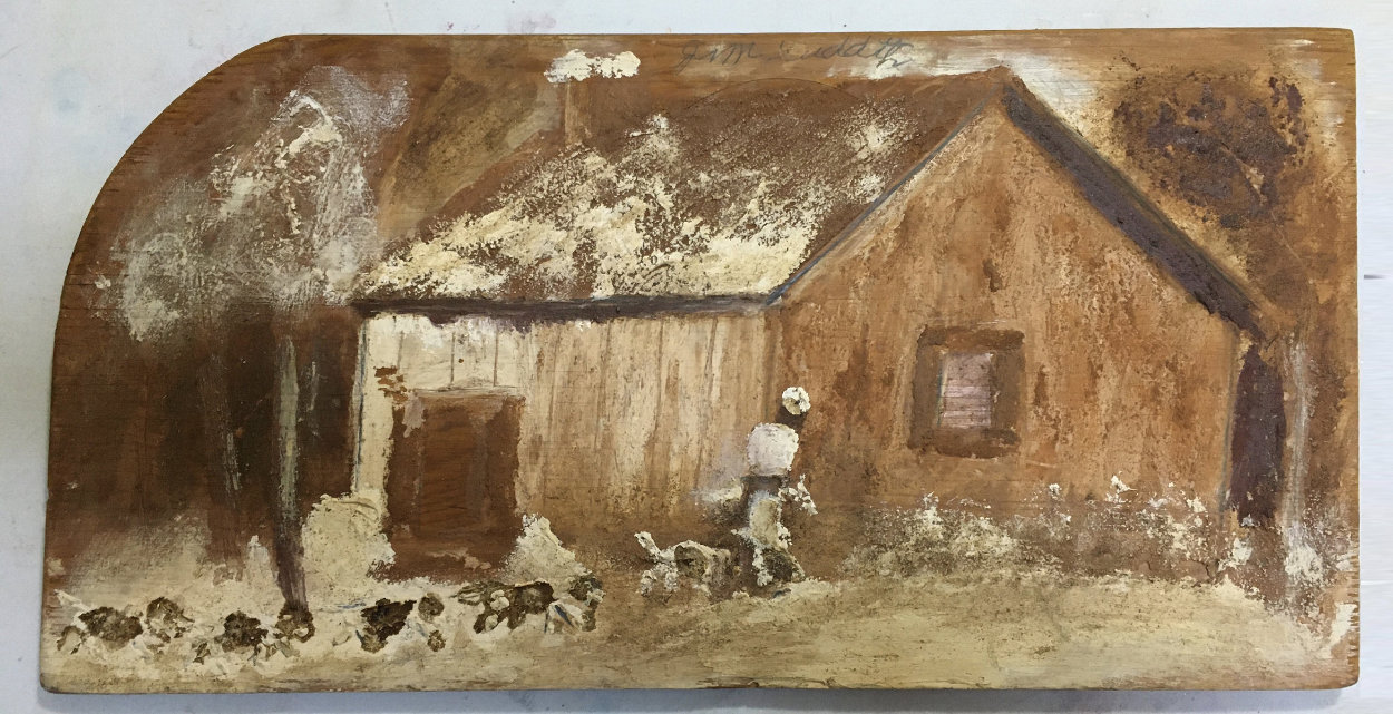 Home From the Hunt 1980 23x12 Original Painting by Jimmy Lee Sudduth