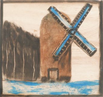 Windmill 21x23 Original Painting - Jimmy Lee Sudduth Windmill 21x23 Original Painting - Jimmy Lee Sudduth