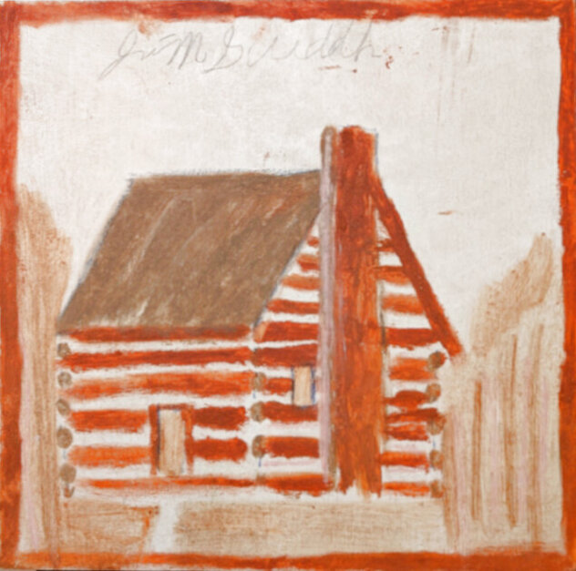 Image result for Log Cabin 34x62 Framed Mixed Media on Wood by Jimmy Lee Sudduth - For ...