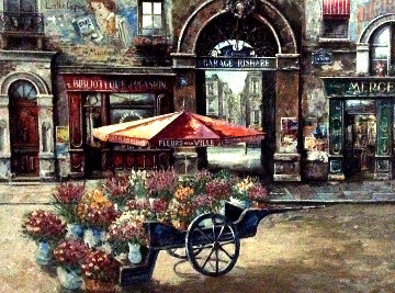 Fleurs De La Ville 2001 Embellished Limited Edition Print - Vadik Suljakov Fleurs De La Ville 2001 Embellished Limited Edition Print - Vadik Suljakov