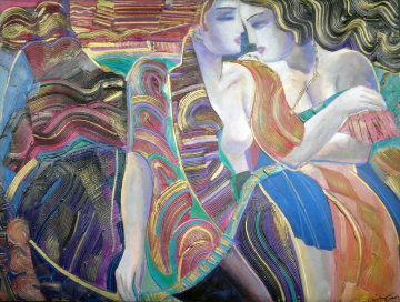 Untitled Painting 1992 48x60 Huge Original Painting - Vadik Suljakov