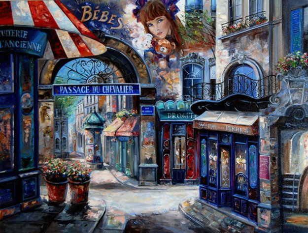 Fabrique De Bebes 2003 41x53 Original Painting - Vadik Suljakov