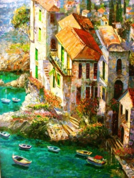 By the Sea 42x36 Original Painting - Vadik Suljakov