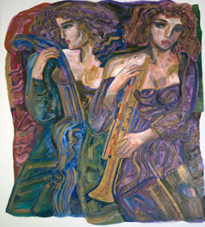 Untitled Painting 1980 60x48 Huge Original Painting - Vadik Suljakov