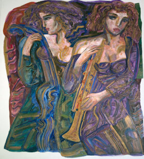Untitled Painting 1980 60x48 Super Huge Original Painting - Vadik Suljakov Untitled Painting 1980 60x48 Super Huge Original Painting - Vadik Suljakov