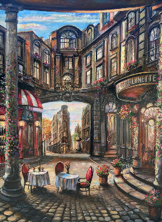 Cafe Piezze Lunette 2005 40x30 Huge Original Painting - Vadik Suljakov Cafe Piezze Lunette 2005 40x30 Huge Original Painting - Vadik Suljakov