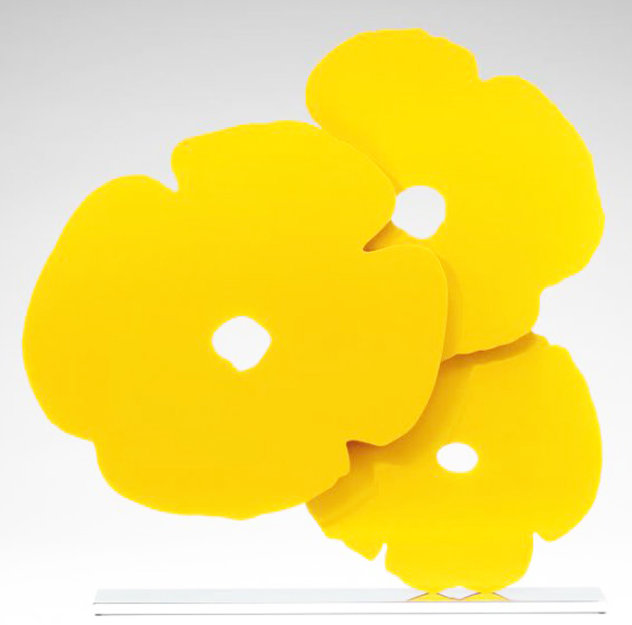 Yellow Poppies Sculpture  2017 24 in Sculpture by Donald Sultan