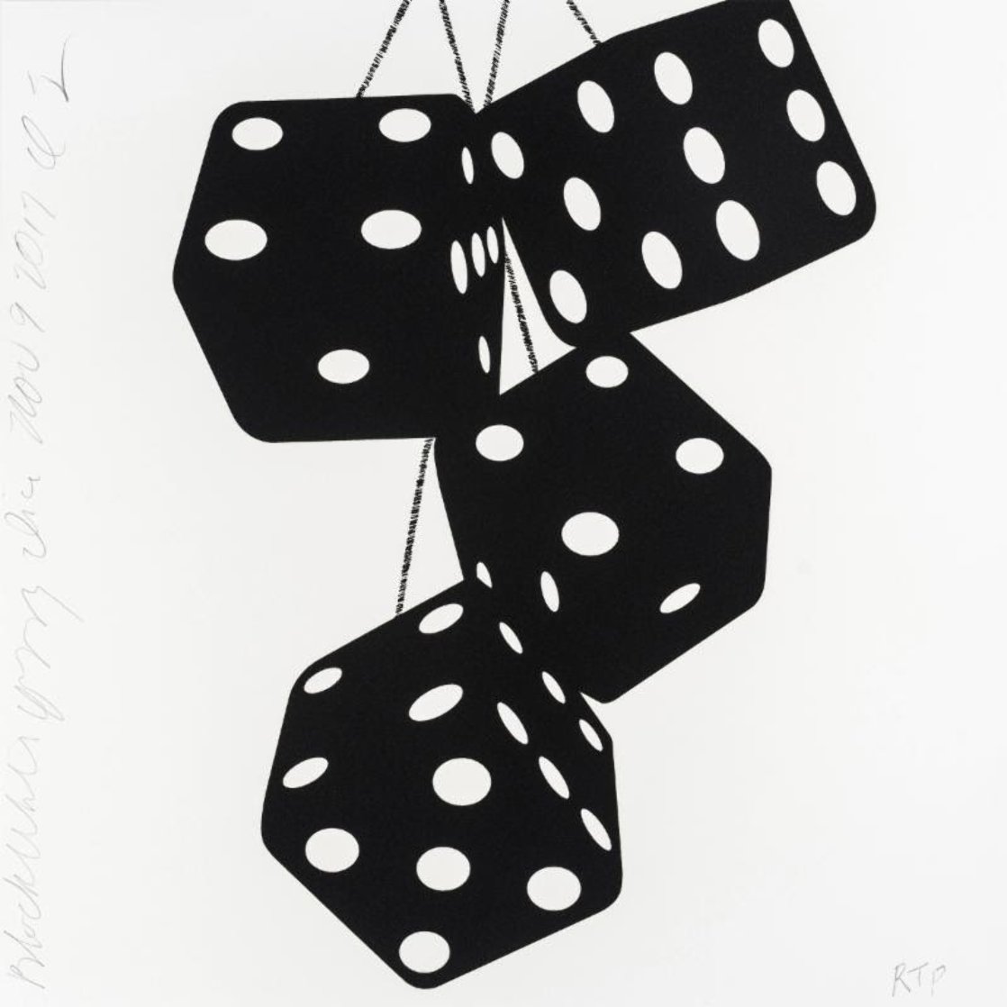 Fuzzy Dice Suite of 4 2017 Limited Edition Print by Donald Sultan Fuzzy Dice Suite of 4 2017 Limited Edition Print by Donald Sultan