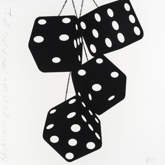 Fuzzy Dice Suite of 4 2017 Limited Edition Print by Donald Sultan Fuzzy Dice Suite of 4 2017 Limited Edition Print by Donald Sultan