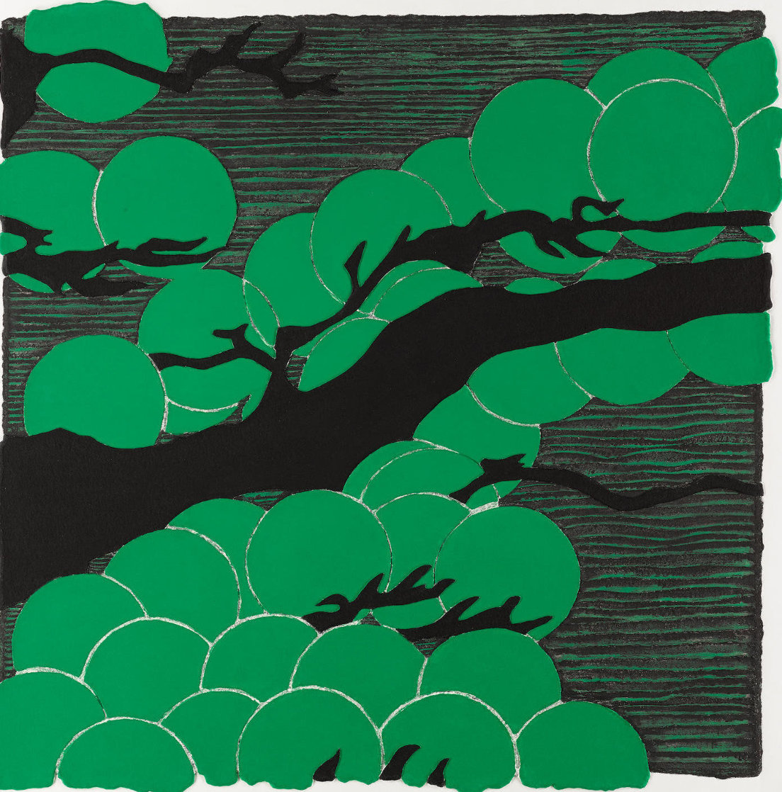 Japanese Pines Mixografia 2008 Limited Edition Print by Donald Sultan Japanese Pines Mixografia 2008 Limited Edition Print by Donald Sultan