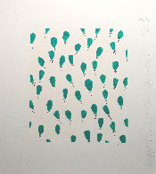Falling Green Blossoms From Wall Flowers Portfolio: Untitled 2008 Limited Edition Print by Donald Sultan - 3 Falling Green Blossoms From Wall Flowers Portfolio: Untitled 2008 Limited Edition Print by Donald Sultan - 3