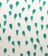 Falling Green Blossoms From Wall Flowers Portfolio: Untitled 2008 Limited Edition Print by Donald Sultan - 0 Falling Green Blossoms From Wall Flowers Portfolio: Untitled 2008 Limited Edition Print by Donald Sultan - 0