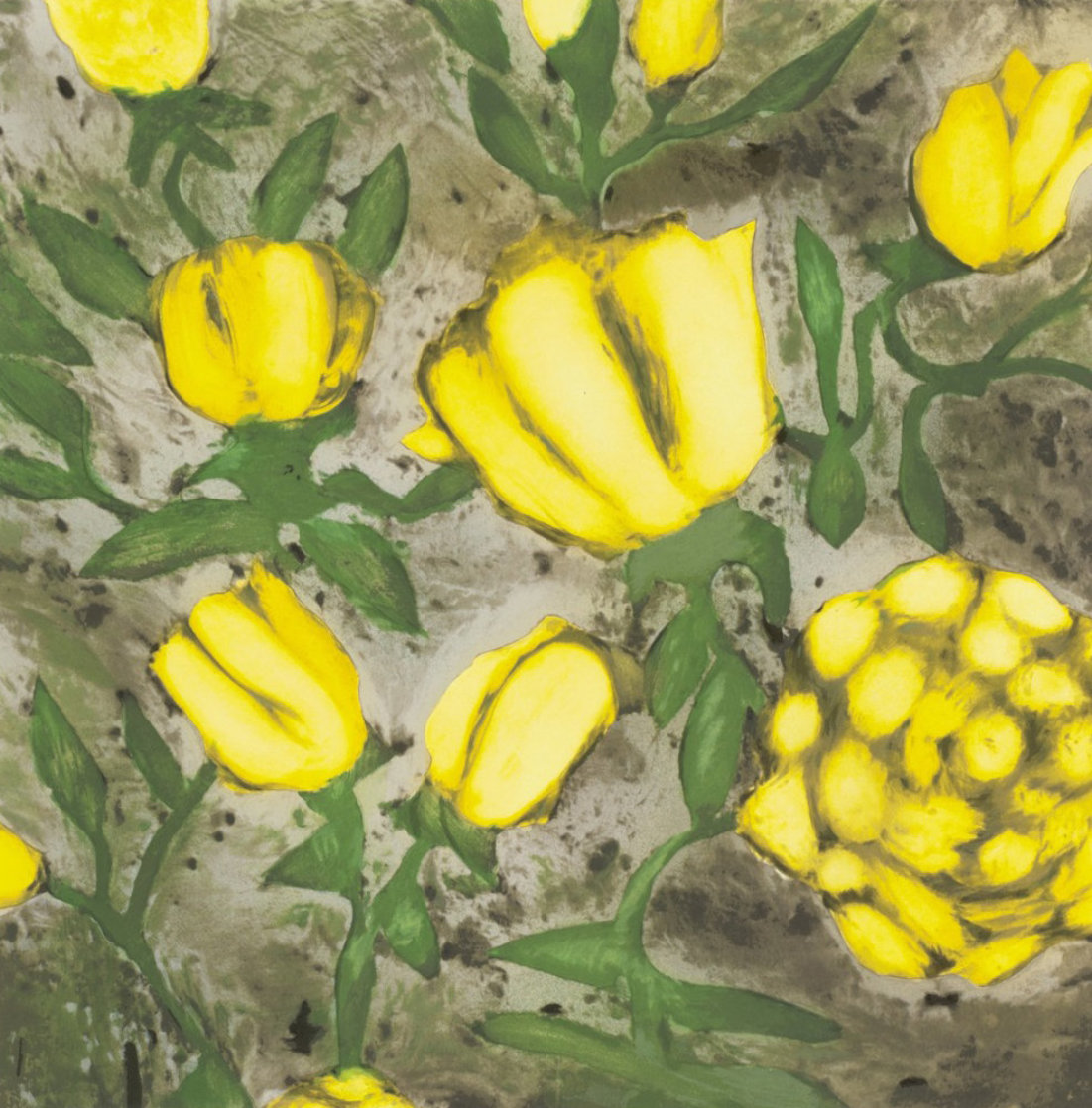 Yellow Roses 1992 Limited Edition Print by Donald Sultan Yellow Roses 1992 Limited Edition Print by Donald Sultan