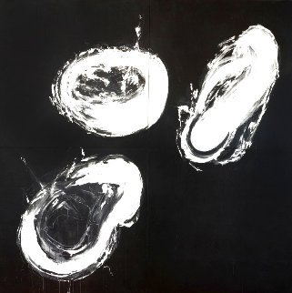 Smoke Rings October 2, 1998 96x96 Super Huge Original Painting - Donald Sultan Smoke Rings October 2, 1998 96x96 Super Huge Original Painting - Donald Sultan