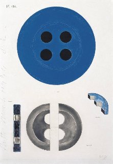 Button March 1, 1996 Huge 37x50 Limited Edition Print - Donald Sultan Button March 1, 1996 Huge 37x50 Limited Edition Print - Donald Sultan