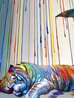 Catnip 2015 - Framed Embellished Giclee on Canvas - Huge 41x53 Limited Edition Print by Michael Summers - 5 Catnip 2015 - Framed Embellished Giclee on Canvas - Huge 41x53 Limited Edition Print by Michael Summers - 5