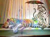 Catnip 2015 - Framed Embellished Giclee on Canvas - Huge 41x53 Limited Edition Print by Michael Summers - 3 Catnip 2015 - Framed Embellished Giclee on Canvas - Huge 41x53 Limited Edition Print by Michael Summers - 3