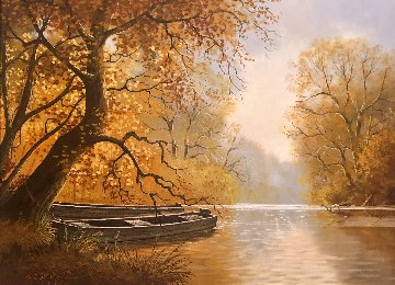 Untitled Autumn Landscape 25x31 Original Painting - Charles Summey Untitled Autumn Landscape 25x31 Original Painting - Charles Summey