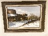 Untitled - Western Town After a Snow 1990 33x45 - Huge Original Painting by Charles Summey - 1