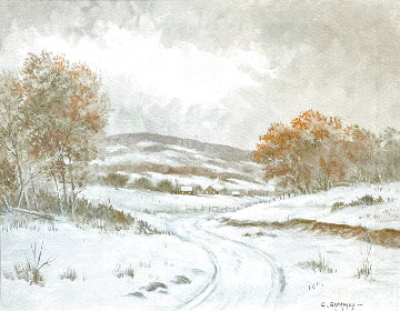 Winter Landscape 21x24 Original Painting - Charles Summey Winter Landscape 21x24 Original Painting - Charles Summey