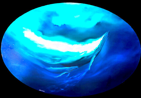 First Breath 1983 48x75 - Huge Mural Size Original Painting - George Sumner