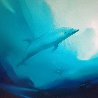 Dolphin Series 1980 43x43- Huge Original Painting by George Sumner - 1