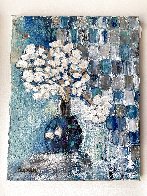 Floral Stainglass 2021 20x16 Original Painting by Janet Swahn - 1