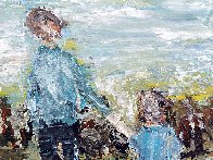 Family Series Brothers 2020 10x10 Original Painting by Janet Swahn - 2