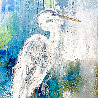 White Egret Abstract 40x30 Original Painting by Janet Swahn - 1